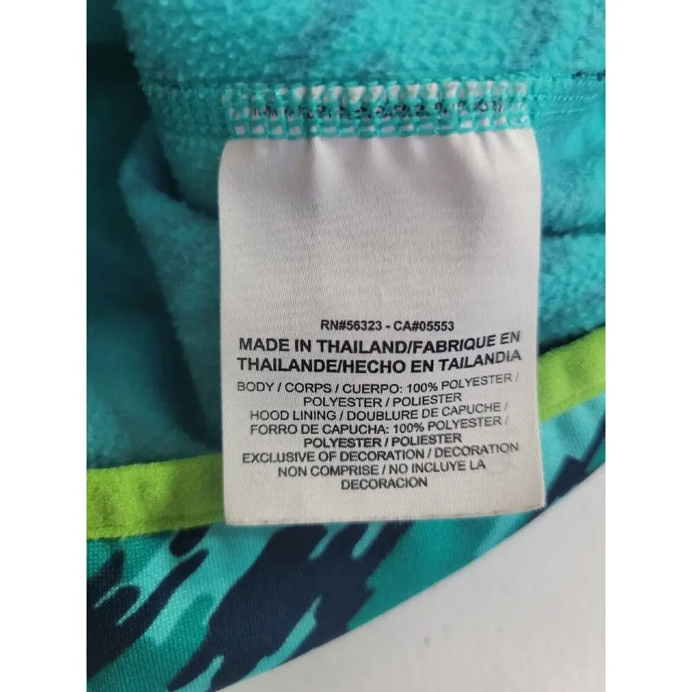 Nike Teal Dri-Fit Camo Performance Pullover Hoodie Sweatshirt Girl's Size‎ XL